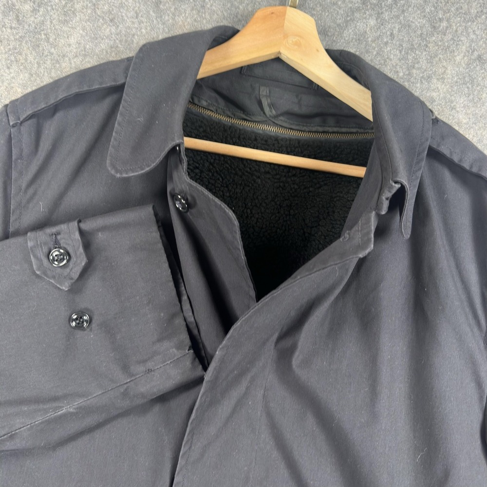 Vintage Quarterdeck Collection Navy Coat Mens 40R Blue Lined Insulated Overcoat
